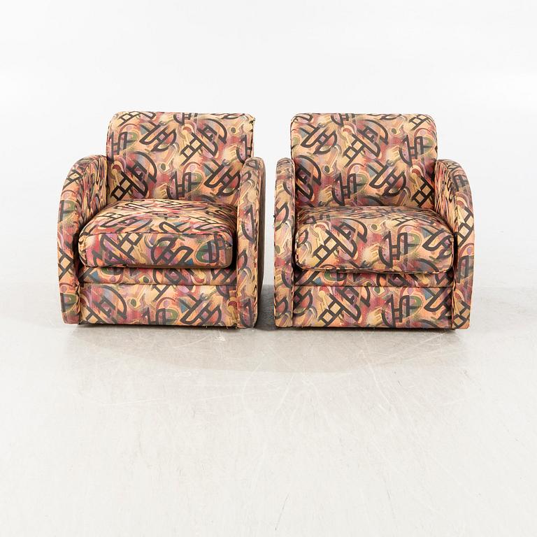 Fåtöljer, ett par, Art deco-stil, 1900-talets andra hälft.