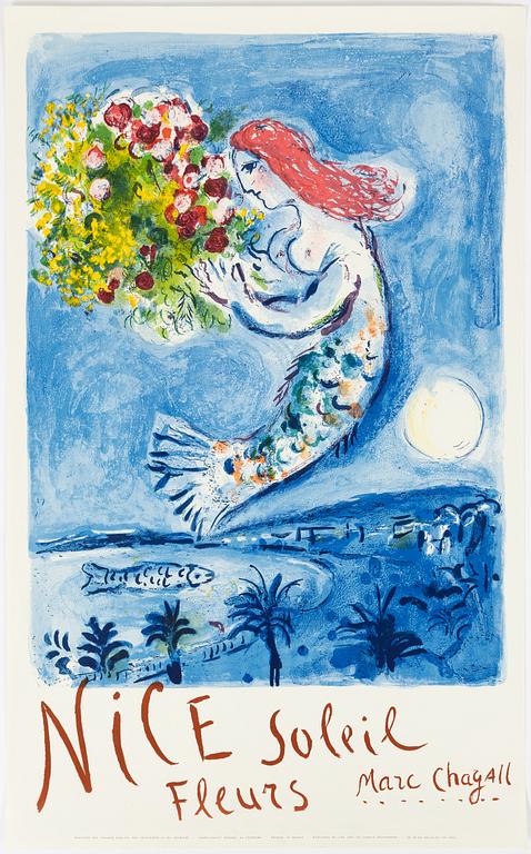 Marc Chagall, "La Baie des Anges" (Nice Soleil Fleurs)".