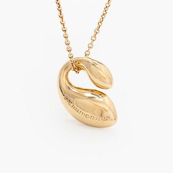 Tiffany & Co, Elsa Peretti, an 18K gold 'Double Teardrop' necklace.
