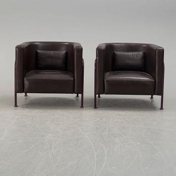 A pair of 'GA-2' easy chairs by Gunnar Asplund, Källemo, late 20th century.