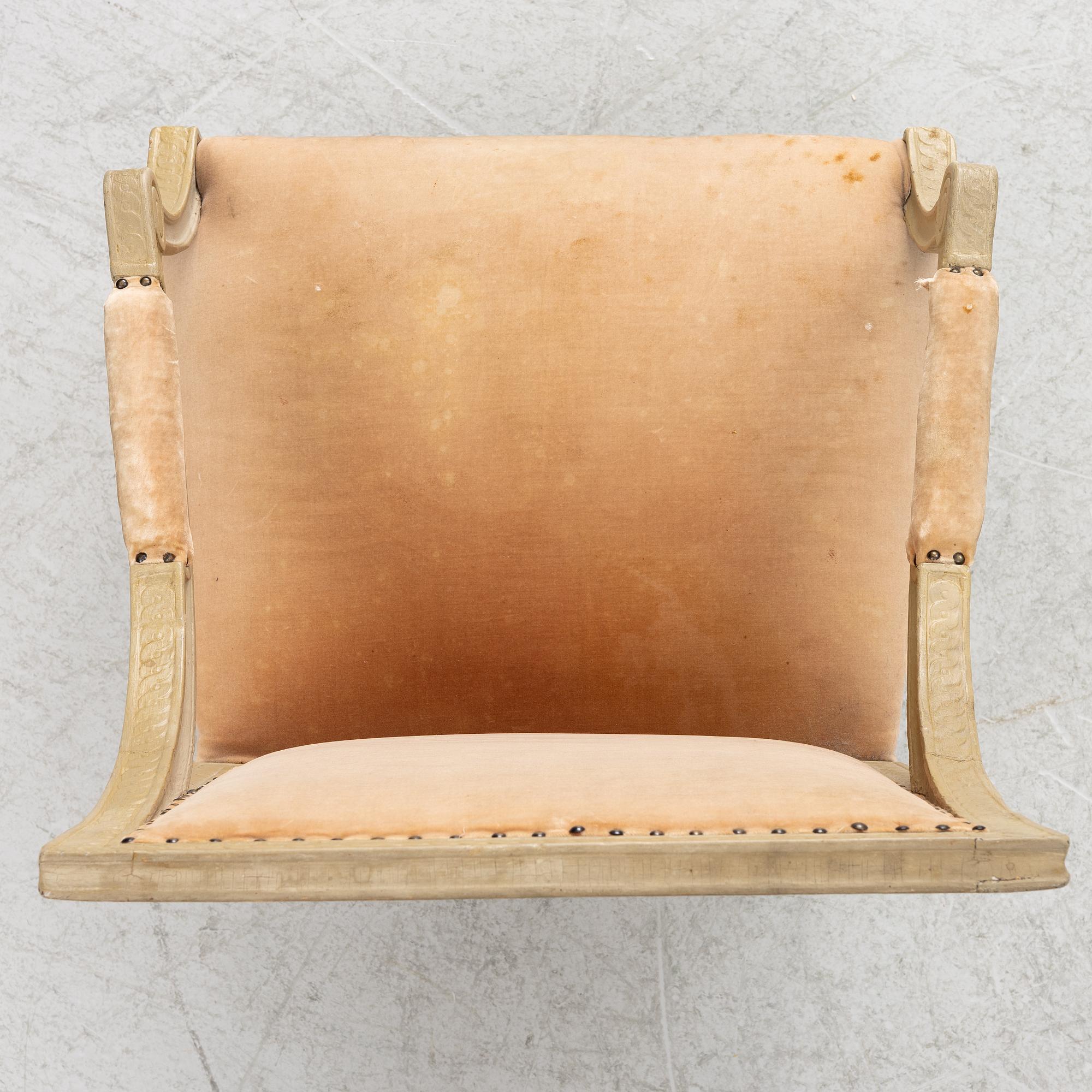 Karmstol, gustaviansk, 1700-talets slut.