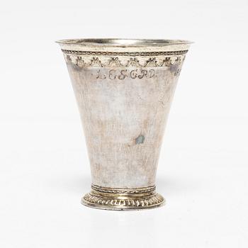 Beaker, silver, Thomas Beckman the Younger, Örebro (1727–59).