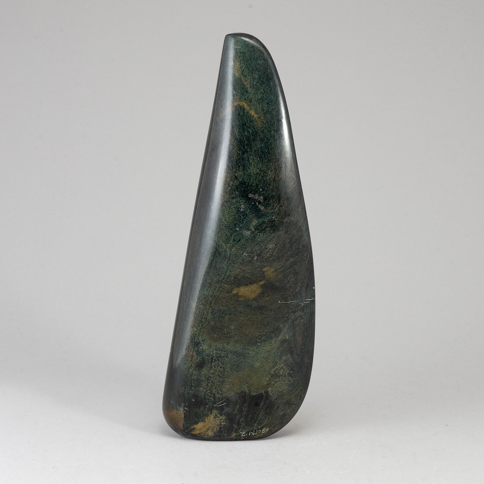 A ZACHARIAH NJOBO stone sculpture, signed.