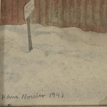 Hans Johanson-Norsbo, watercolour, signed and dated 1941.