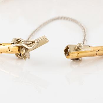 Theresia Hvorslev, armband 18K guld med runda briljantslipade diamanter, Lidköping 1979.
