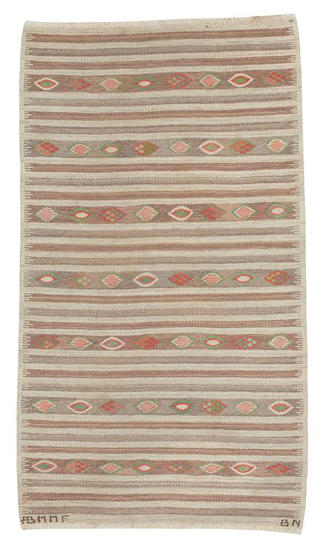 Barbro Nilsson, A CARPET. "Åkerbär, ljus". Tapestry weave. 169,5 x 96 cm. Signed AB MMF BN.