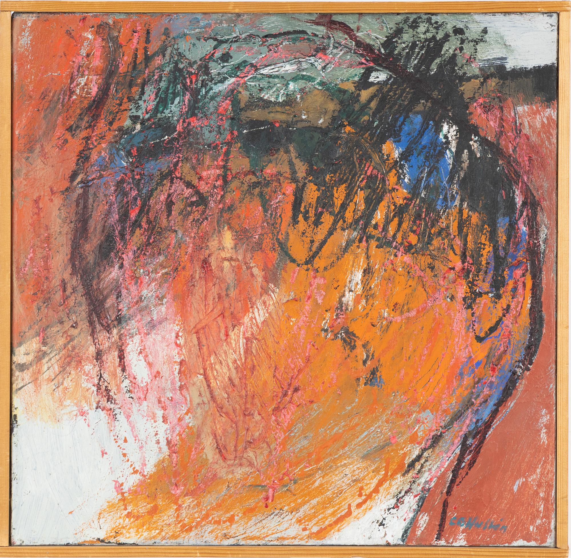 CO Hultén, oil on canvas, signed.