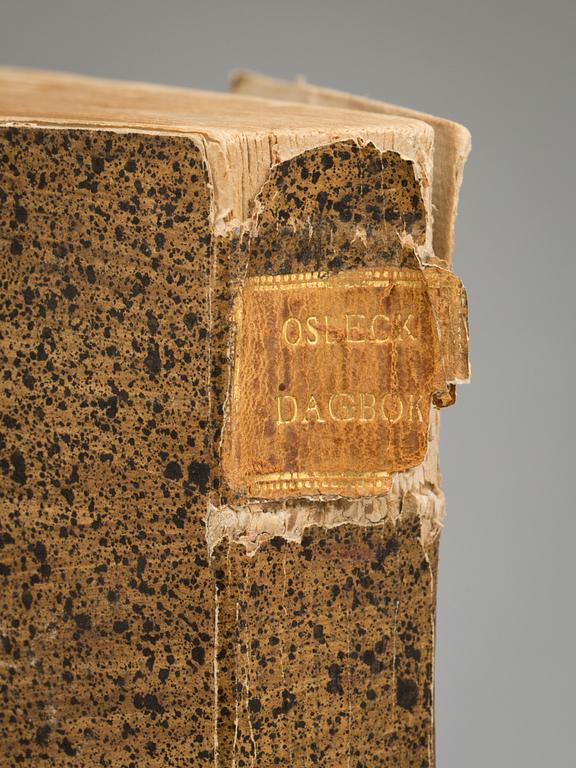 BOK, "Dagbok Öfwer en Ostindisk Resa Åren 1750. 1751. 1752" av Pehr Osbeck, Stockholm 1757.