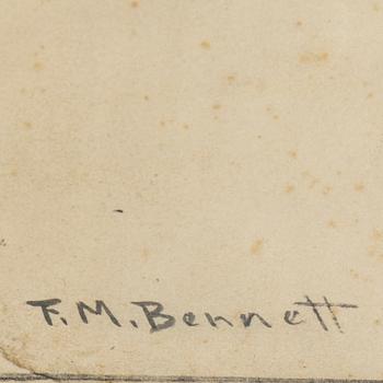 FRANK MOSS BENNETT, ink on paper, signed F.M. Bennet.