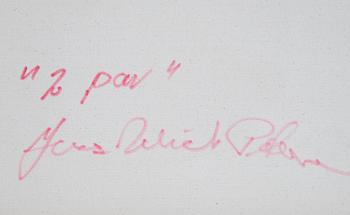 JENS ULRICH PETERSEN, akryl på duk, signerad a tergo.