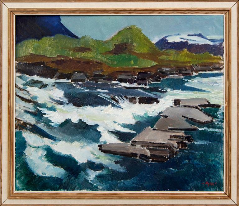 Kjell Leander-Engström, oil on canvas signed.