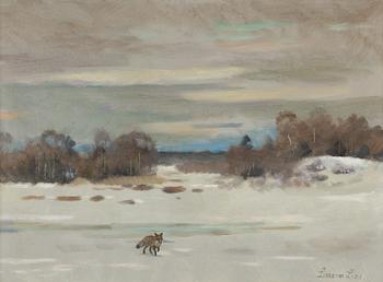 Lindrom Liljefors, Fox on Winter Ice.