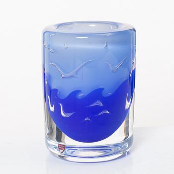 Olle Alberius, a vase, glass, ariel, Orrefors.