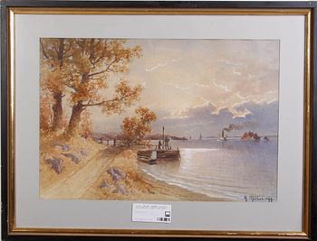 MÜLLER, HERMAN, akvarell och täckvitt, sign o dat 1899.