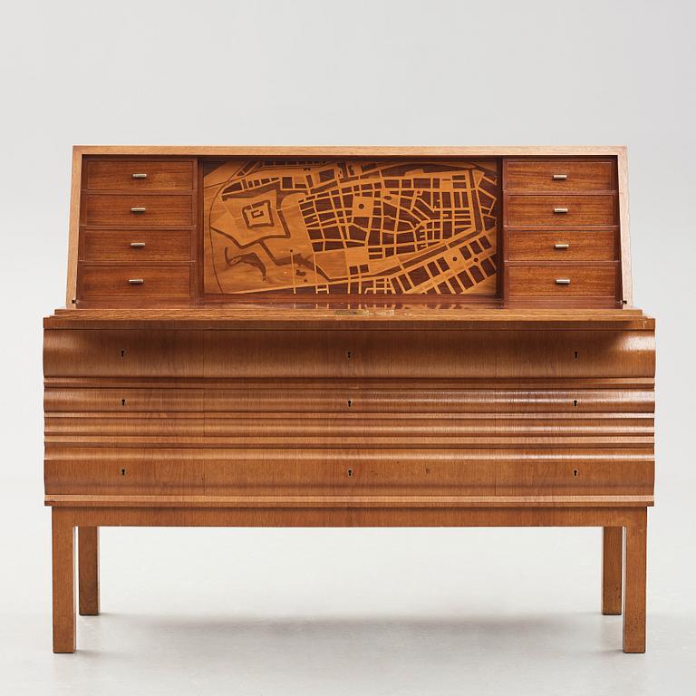 J. Hultberg Möbelverkstad, sekretär, Malmö 1930-tal.
