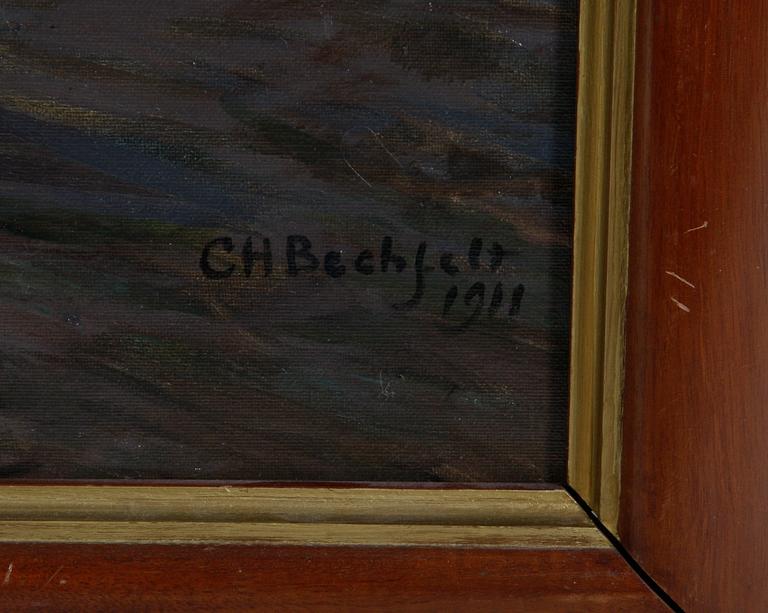 BECHFELT, CARL HENNING, olja på duk. Sign och daterad 1911.