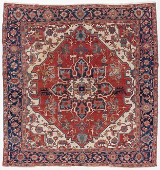 An Antique north west persian carpet, c. 325 x 313 cm.