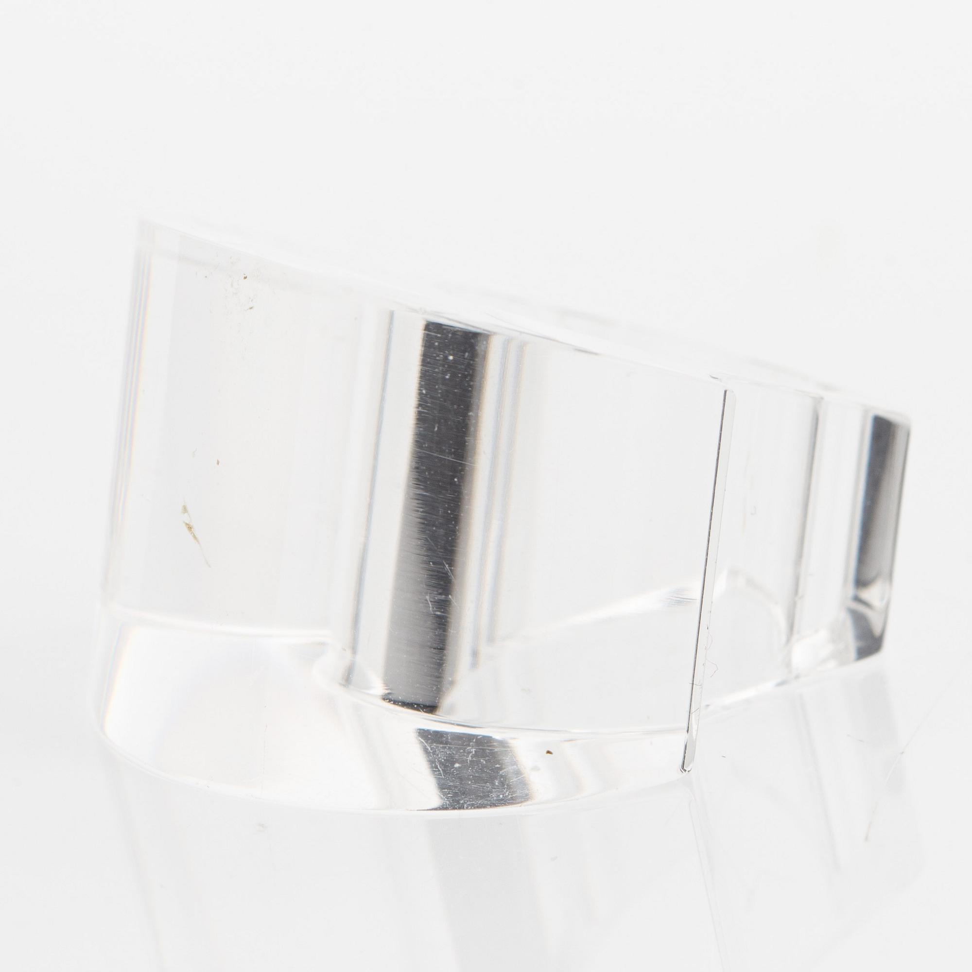 Siv Lagerström, three rings, acrylic plastic, 1970s.