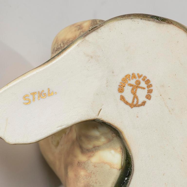 Stig Lindberg, skulptur, "Najad", stengods, Gustavsberg 1940-tal.