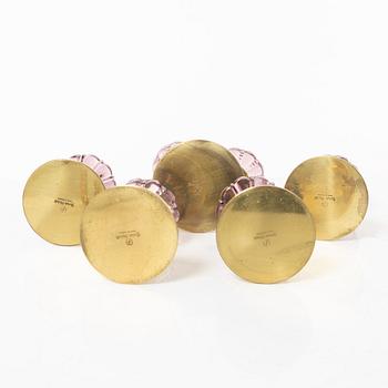 Gunnar Ander, candle holders 7 pcs, Ystad Metall. 20th century, second half.