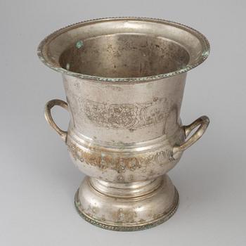 A 19th century plate champagne cooler.