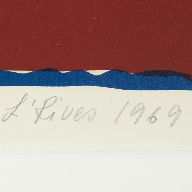 Leida Rives-Elfvén,  litografi, signerad och numrerad 89/360.