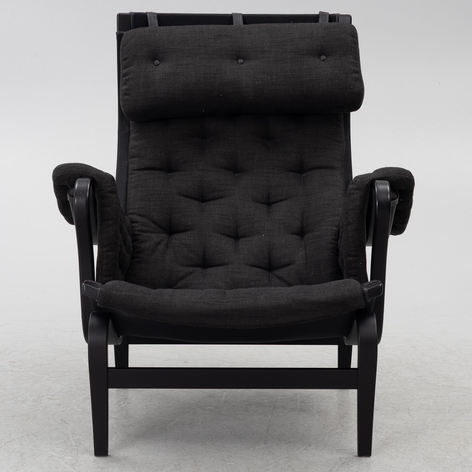 Bruno Mathsson, Armchair with footstool, 'Pernilla', Dux.