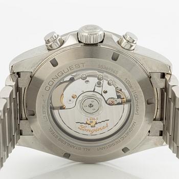Longines, Conquest Chronograph, wristwatch, 42 mm.