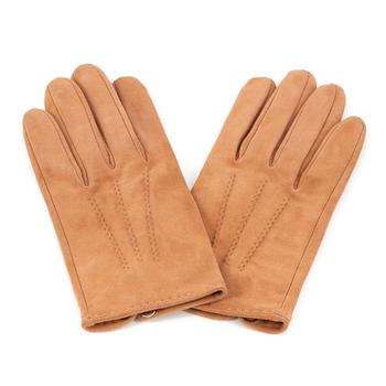 369. HERMÉS, a pair of beige suede gloves, size 7 1/2.