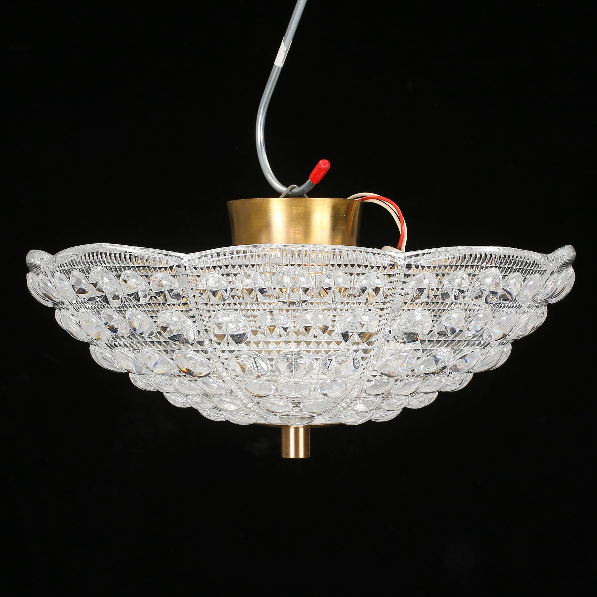 TAKPLAFOND, glas. Carl Fagerlund, Orrefors, 1900-talets andra hälft.