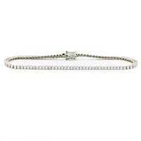 Tennis bracelet 18K white gold with brilliant-cut diamonds.