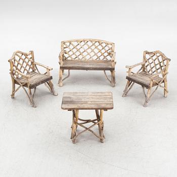 Garden furniture for children, second half of the 20th Century (4 pieces).