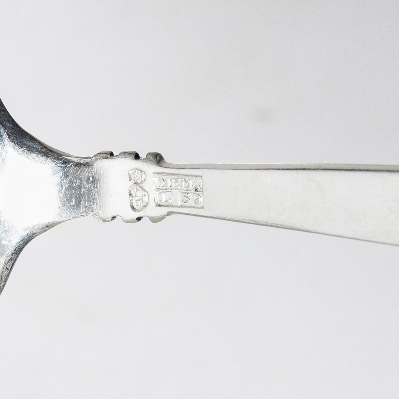 Cutlery set, 100 pieces, silver, "Paris", Mema, Lidköping, 1950s–60s, in fitted case.