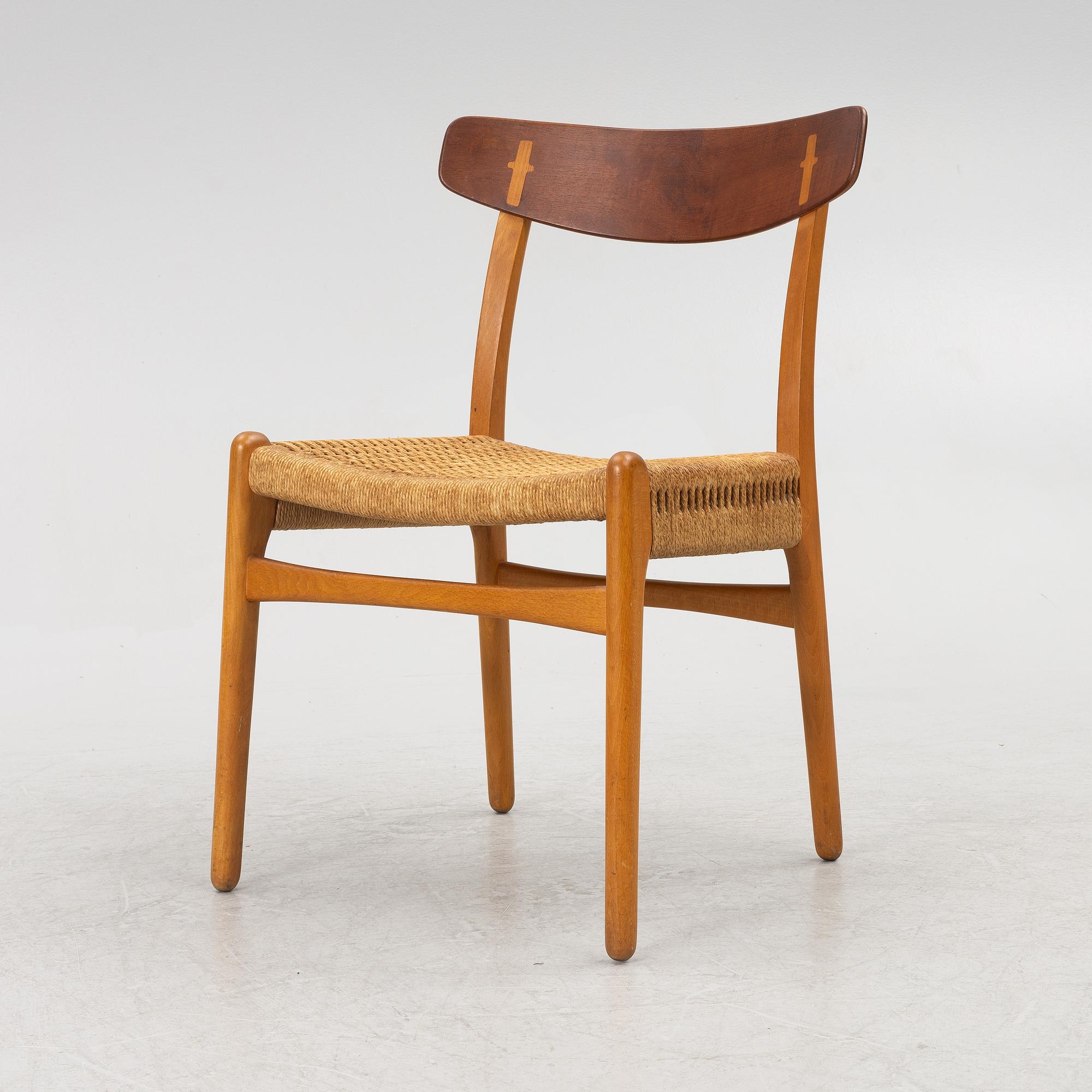 Hans J. Wegner,  a chair, "spisestolen" CH-23, Carl Hansen & Son.