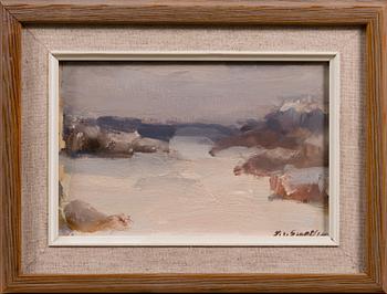 GEORGES VON SWETLIK, munaöljytempera kankaalle, signeerattu.