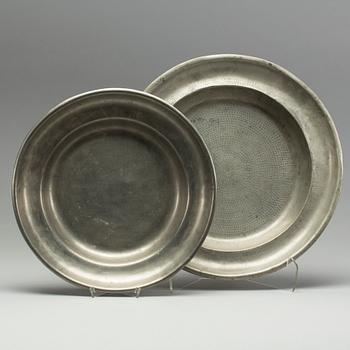 FAT, tenn, 2 stycken 18/1900-tal.