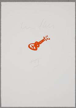 Ulf Lundell · ULF LUNDELL, färgserigrafi, signerad.