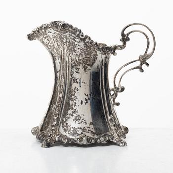 Gustaf Theodor Folcker, Cream jug, silver, neo-Rococo, Stockholm 1856.
