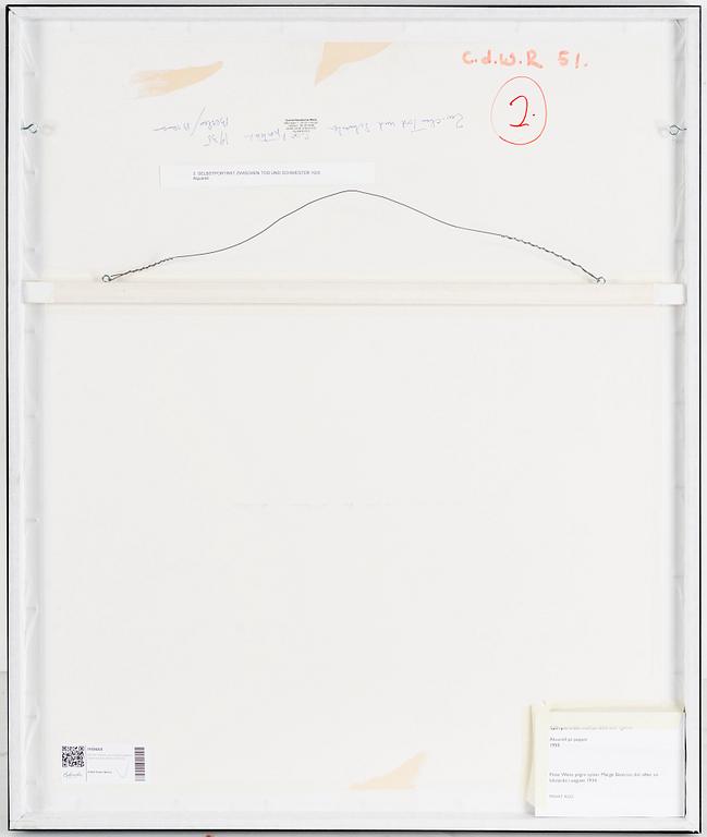 PETER WEISS, watercolour on paper, signed and dated 35.