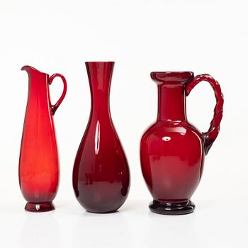 Reijmyre Glasbruk, glass, 22 pieces, mostly Reijmyre, including Monica Bratt.