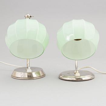 A pair of wall lights, 1930's/1940's.