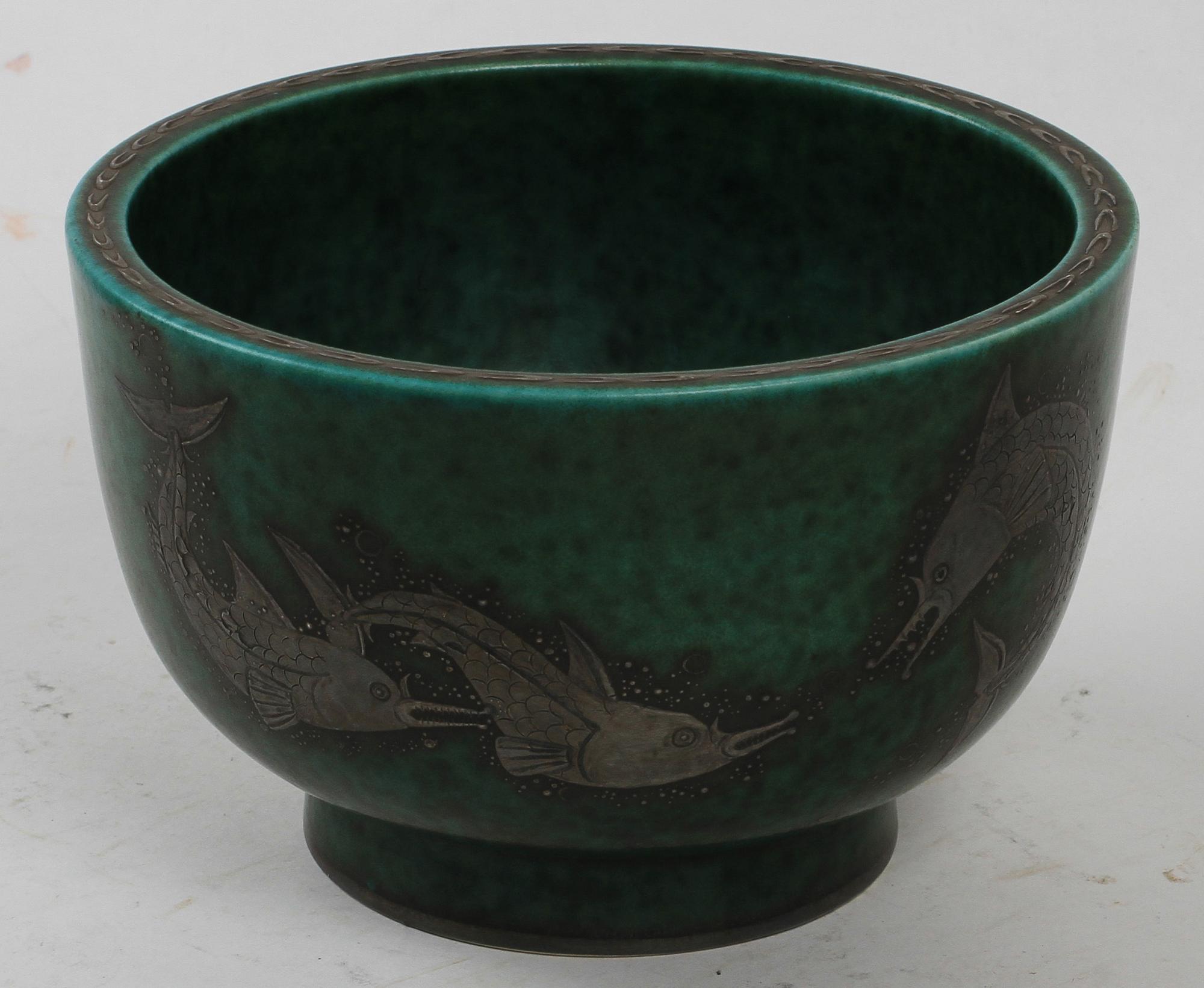 SKÅL, stengods "Argenta", Gustavberg.