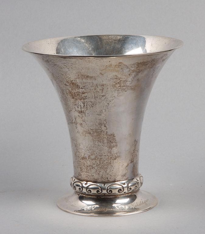 BÄGARE, silver, jugend, K Andersson, Stockholm, 1921.