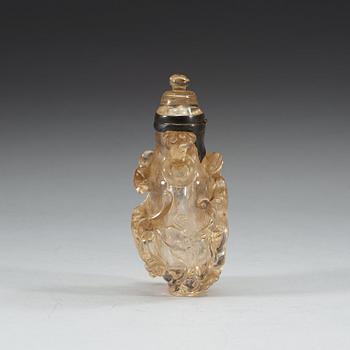 A Chinese rock-chrystal vase with cover.