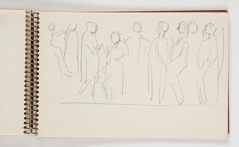 Lotte Laserstein, 10 små skissblock med teckningar.