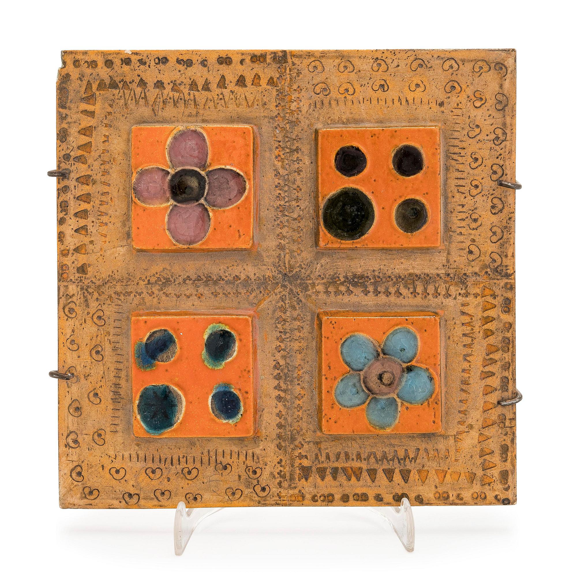 Rut Bryk, Relief, stoneware, signed BRYK.