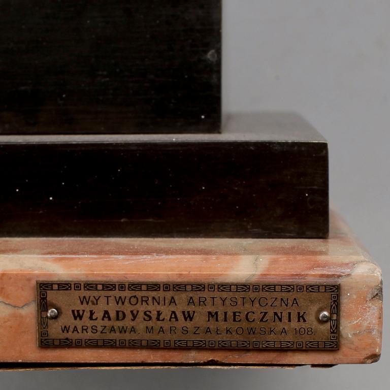 WŁADYSŁAW MIECZNIK, efter, skulptur, brons, brickmärkt.