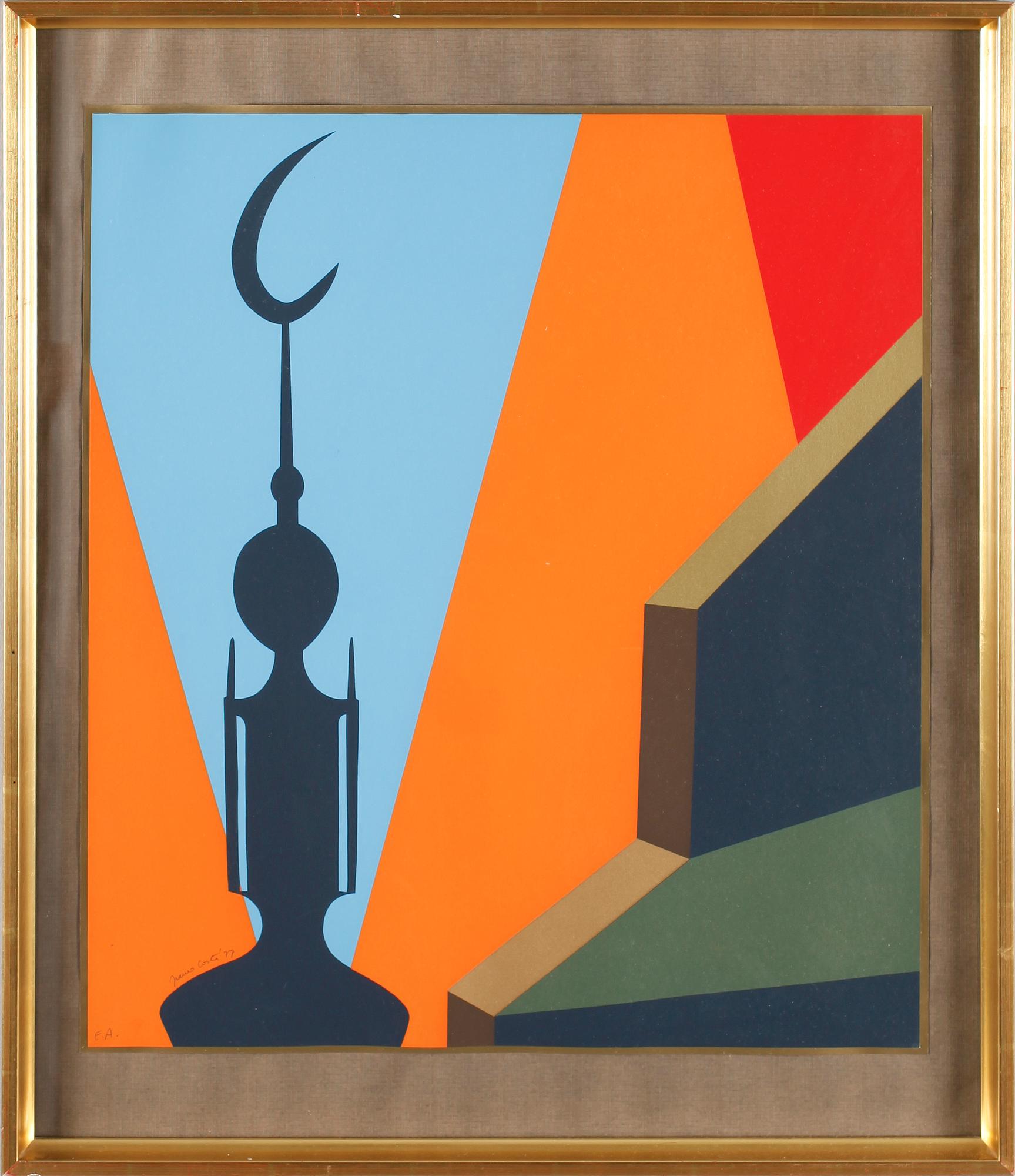 JAMES COSTA, färglitografi, signerad och daterad 77, EA.