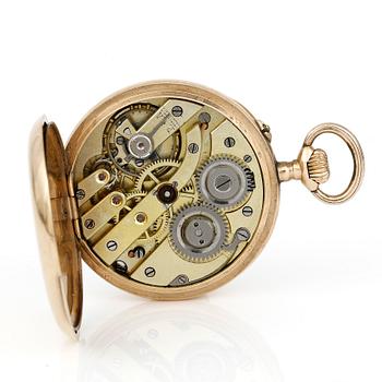FICKUR, 14K guld och gulmetall, Schweiz, omkring sekelskiftet 1900.