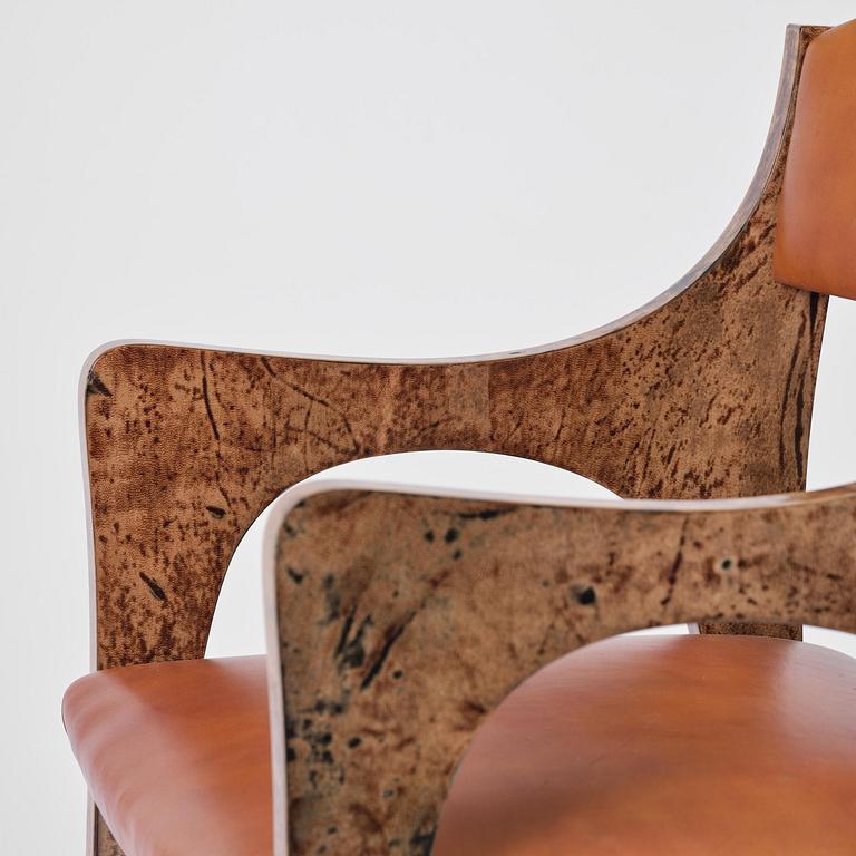 Aldo Tura, stolar, fyra stycken, Milano, Italien, 1960-70-tal.